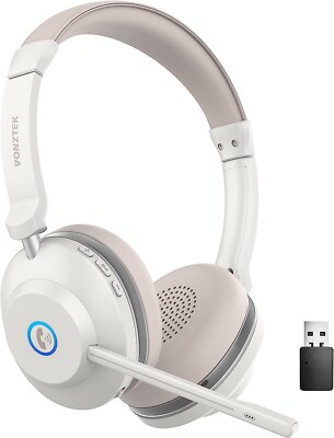 Vonztek, Wireless , Bluetooth Headset with Microphone Noise Canceling, 45Hrs