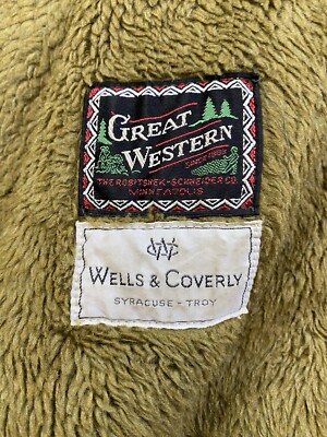 Vintage Great Western Wells & Coverly Wool Sherpa Lined Coat