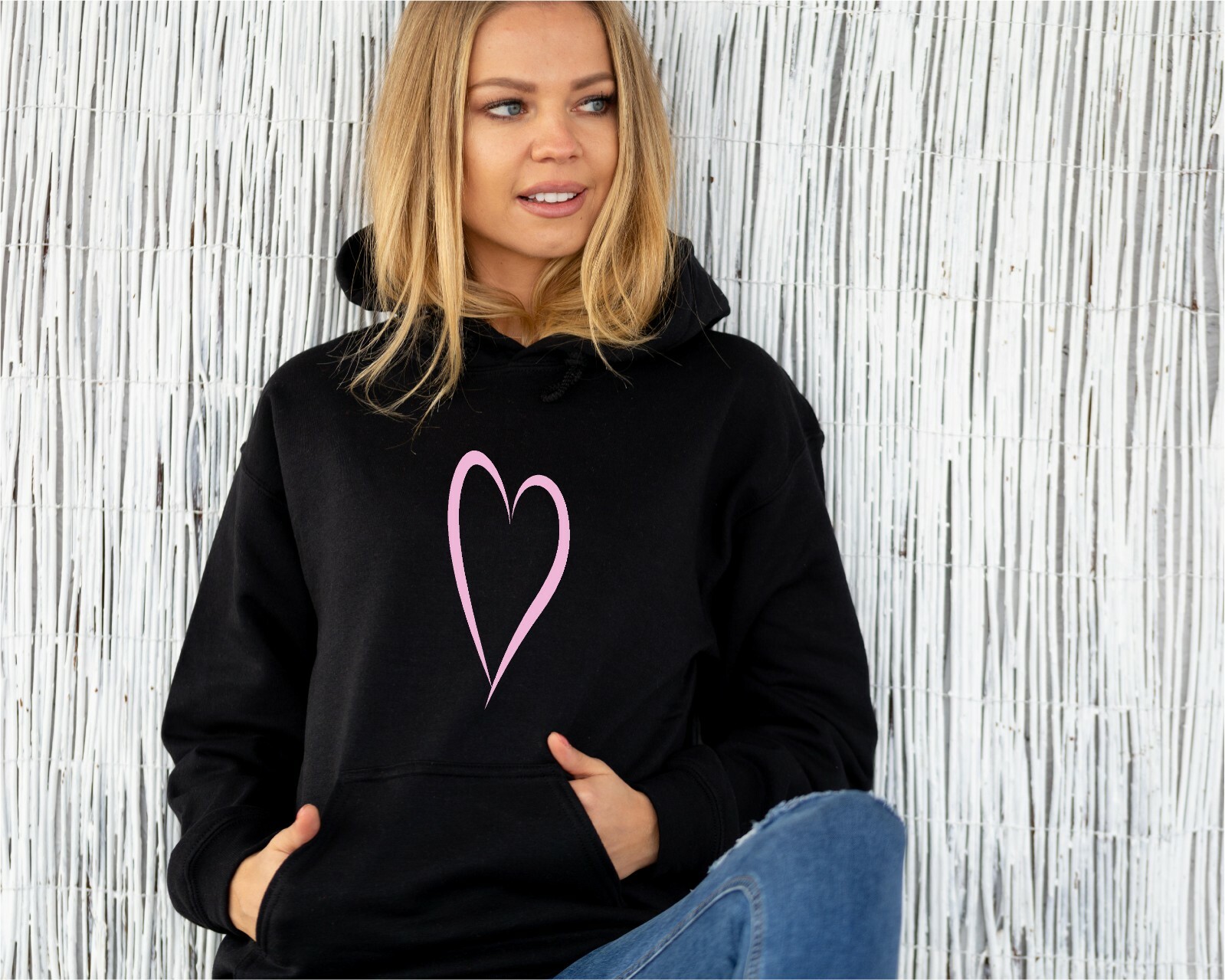 Heart - Hoodie Ladies Love heart cosy hooded sweatshirt, Trending Unisex  Fit | eBay