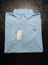 NWT MEN'S FAIRWAY & GREENE BISTRO CHECK POLO, SIZE: L, COLOR: SEAGLASS (M22)