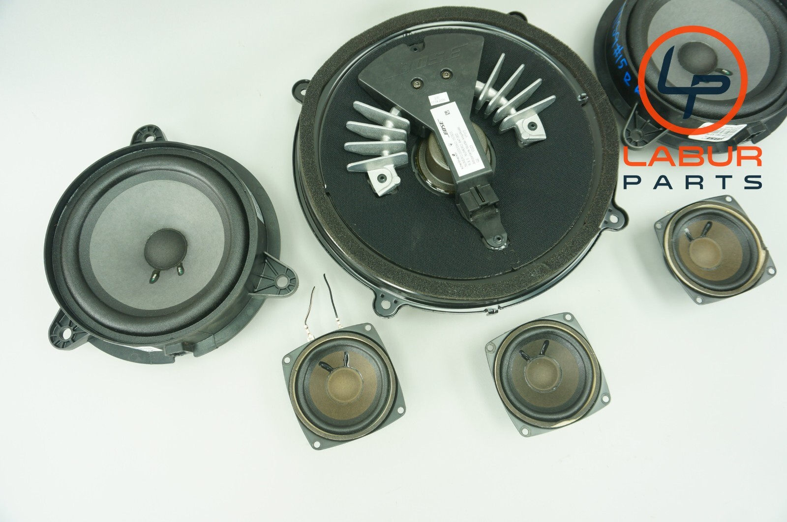 M139 03-13 Maserati Quattroporte BOSE Dash Door Subwoofer Speaker Set of 6 BX312