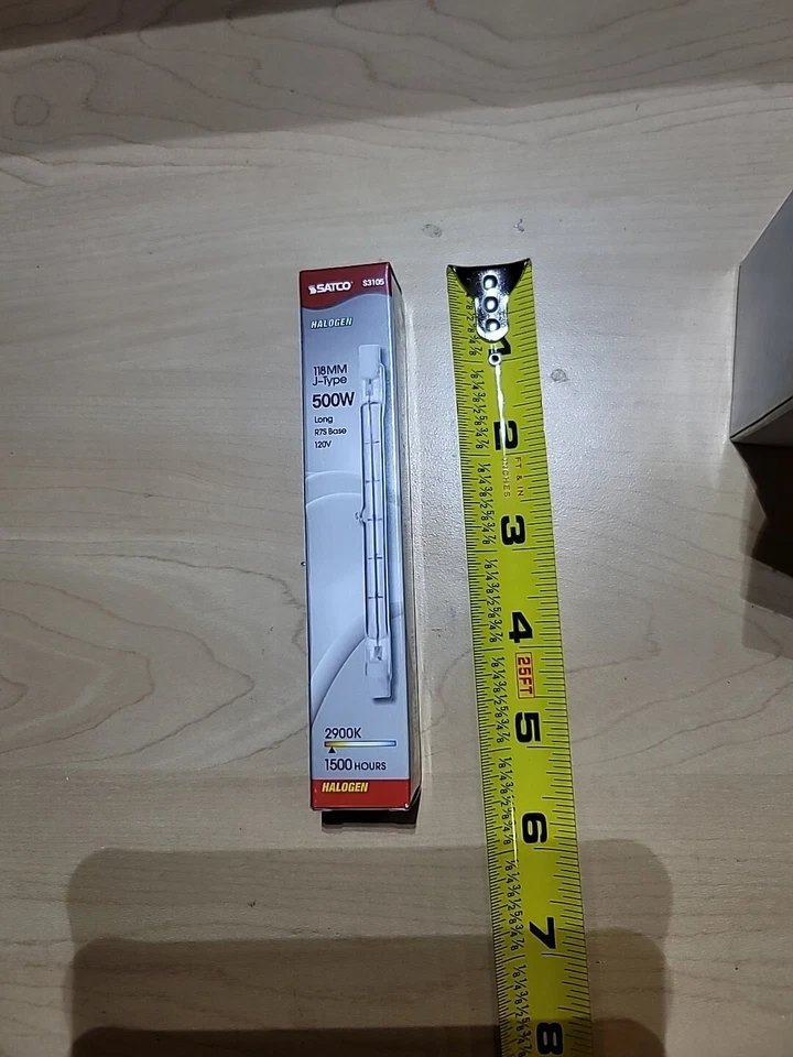 12 pk Satco S3105 500W Halo Double Ended R7S Base Clear Light Bulb J-type 120 - Image 2 of 4