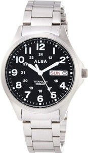 SEIKO ALBA Montres pour hommes AQPJ402 Titanium Field Watch imperméable Nouveau dans la boîte