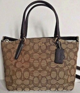 mini kelsey satchel in signature jacquard