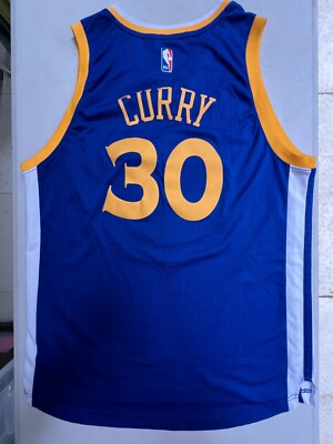 L Stephen Curry Golden State Warriors Adidas NBA Blue Away