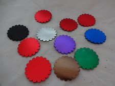 Lot of 20 Metallic Leather Rosettes Conchos 1 3/4" Horse Tack Saddles Colors