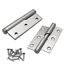 2pcs Stainless Steel Lifting Hinge 3" Rising Butt Handed Lift Off Door Hinge Rig