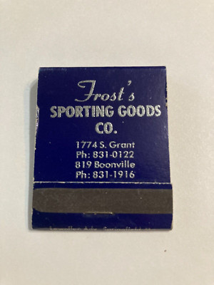Vintage Matchbook:  Frost's Sporting Goods - Springfield, MO - 20 Strike Full