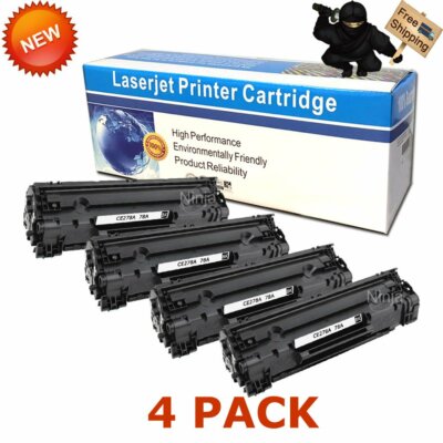 4PKs Toner Cartridge for HP 78A CE278A LaserJet Pro M1536dnf P1606dn P1560 P1566