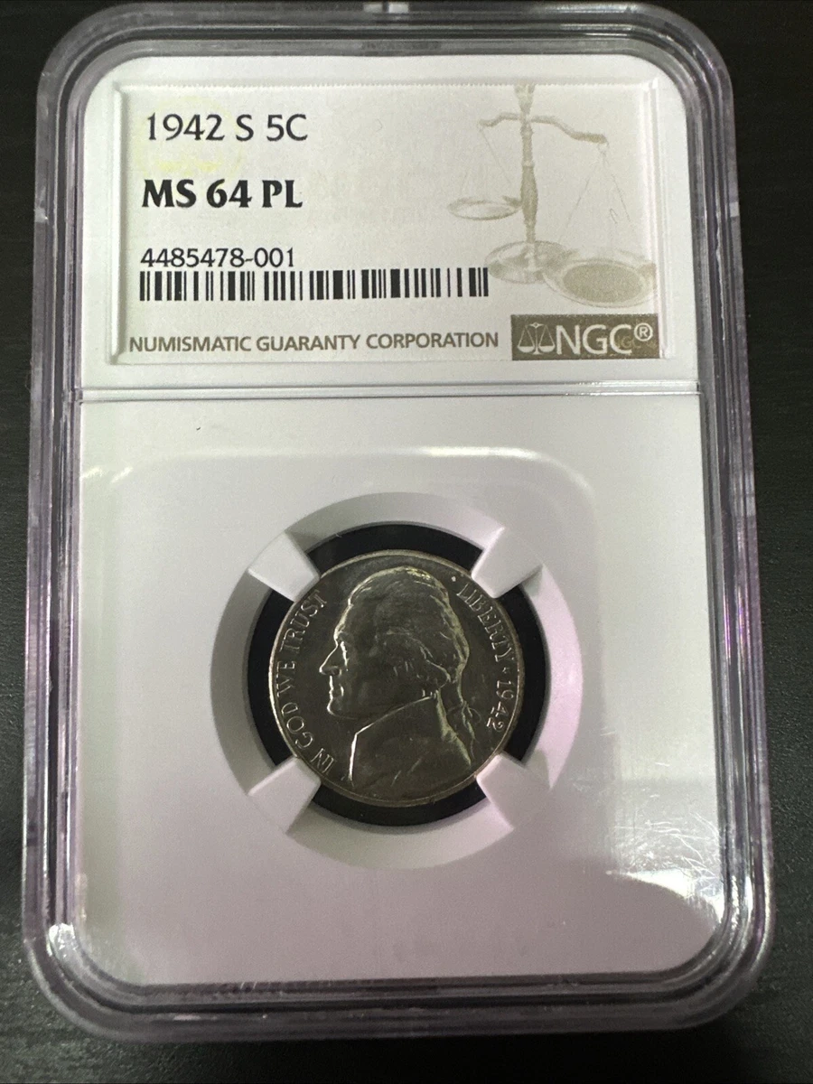 MS 64 Graded 1942 Year US Jefferson Nickels (1938-Now) for sale | eBay
