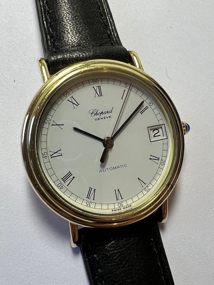 Chopard Uhr LUC 18 K Gold Automatic flach guter Zustand Box Vintage Ref 1115 - Bild 2 von 4