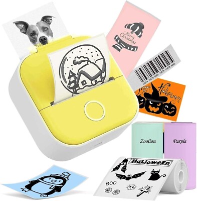 Phomemo T02 Mini Drucker Pocket Printer für Smartphone Inkless Handy Thermod