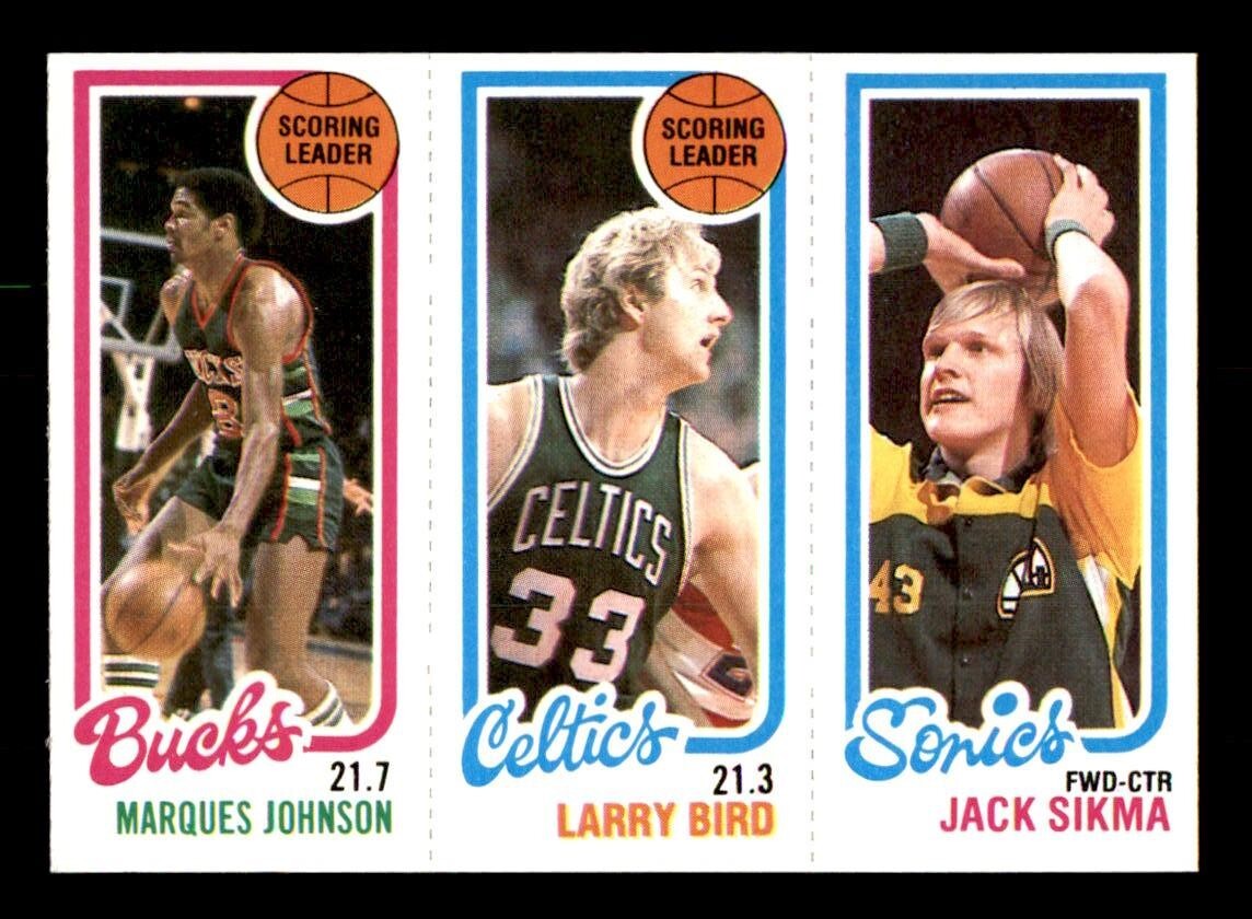 1980 Topps Basketball #69 Johnson Bird Sikma NM/MT *e6