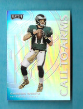 CARSON WENTZ 2020 PLAYOFF CALL TO ARMS  SILVER PRIZM CA-9 - PHILADELPHIA EAGLES