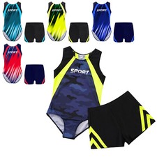 Boys Suit Dancewear Set Acrobatics Outfits Sportwear Jumpsuit Camouflage Yoga