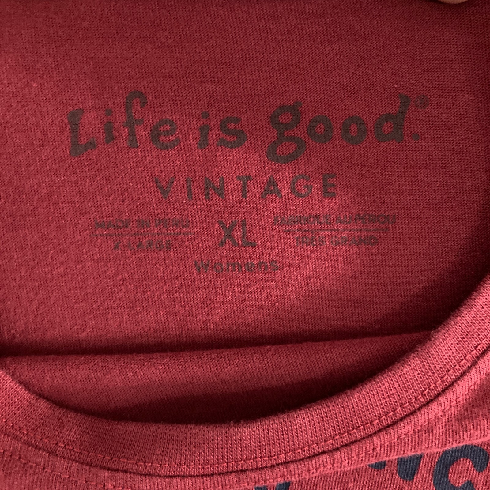 Life Is Good Vintage Shirt Womens XL Long Sleeve Crew Neck Happy Dance