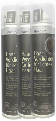 3 Stück Hairfor2 Original Haarverdichter HairGo Haarauffüller 400ml  Sprühhaar