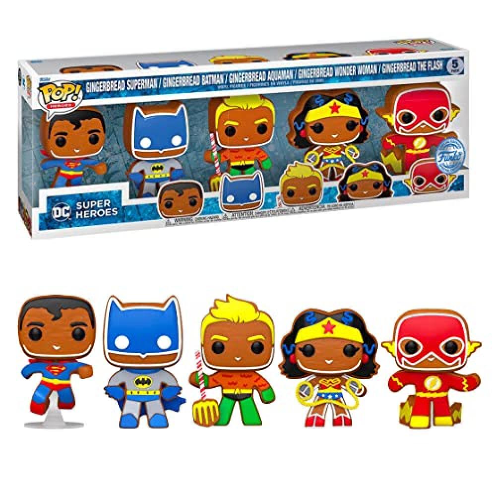 DC SUPERHEROES (GINGERBREAD) 5-PACK - NUOVO