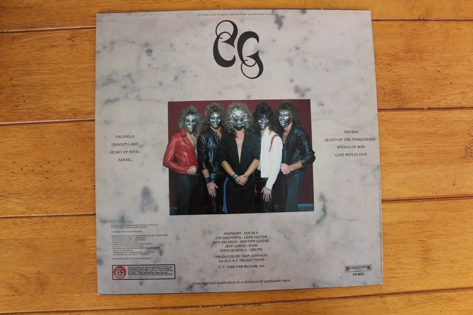 CRIMSON GLORY "SELF TITLED" LP 12" VINYL EXC 1986 HOLLAND {RR 9655} [85] - Image 2 of 4