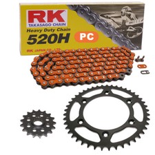Chain Set Aprilia Rx 125 17Kw 08-13 Chain RK PC 520 H 114 Open Orange 15/4