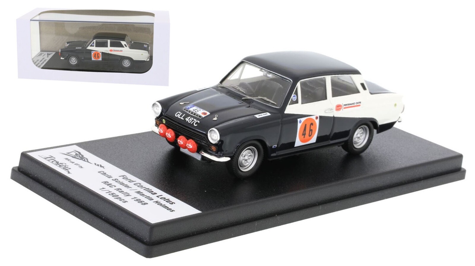 Trofeu RRUK97 Ford Cortina Lotus MK I RAC Rally 1968 - Chris Sclater 1/43 Scale