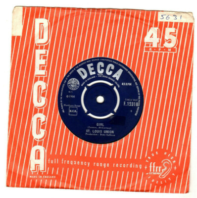 ST. LOUIS UNION - RESPECT / GIRL. UK ORIG 1966 7'' & CO/SLEEVE. VG