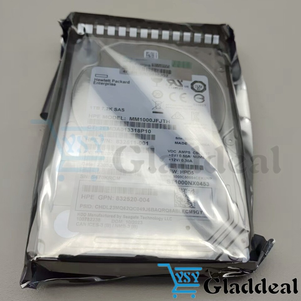 HPE 832984-001 Disco Rigido Interno 2.5" SAS 1TB (1000GB) Per Server – Ricondizionato - 2