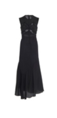 RARE Simone Rocha Lace Detailed Black Silk Dress UK Size 6