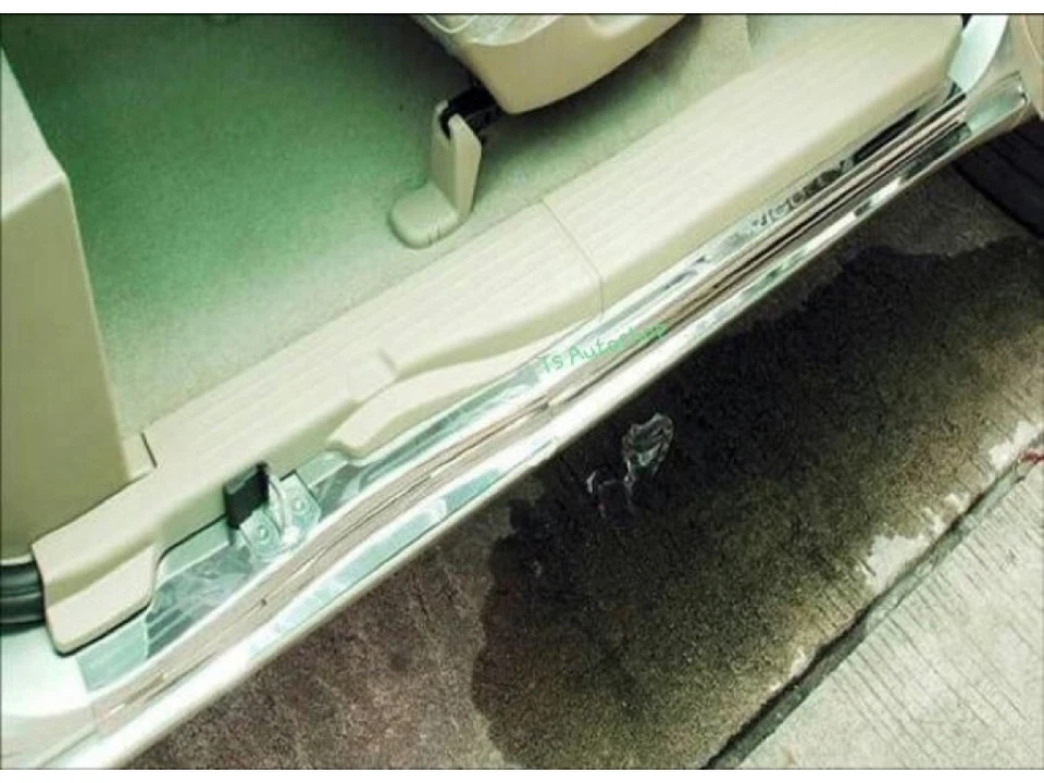 PLACA RASGUÑO ACERO INOXIDABLE 2 PUERTAS CABINA ABIERTA PARA TOYOTA HILUX VIGO CHAMP 2011-2014 Foto 4 de 4