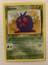 Venonat 97/130 - Base Set 2 WOTC Non Holo Common Pokemon Card