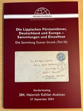 Special Auction Catalogue: Die Lippischen F&uuml;rstent&uuml;mer Gustav Strunk III