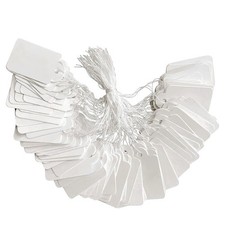 500PCS Price Tags with String Attached, 1.8 x 1 inch Marking 500PCS, White