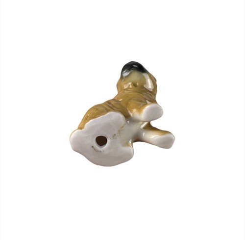 Vintage Miniature Shar Pei Dog Figurine Ceramic Porcelain - Picture 7 of 7