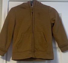 Wonder Nation Brown Hooded Sherpa Lined Zip Jacket Kids M 8 Cotton Blend