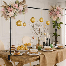 Telescopic over the Table Top Rod Stand with Clamps 70'' Tall 94" Length Adjusta