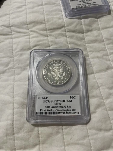 2014-P 50C Kennedy Half Dollar 50th Anniversary Silver PCGS PR70DCAM Proof 70 FS