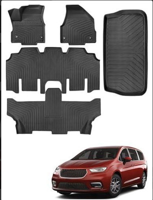 Chrysler Pacifica 2017-2024 2025 7/8 Passenger (No Hybrid) Floor Mats Cargo