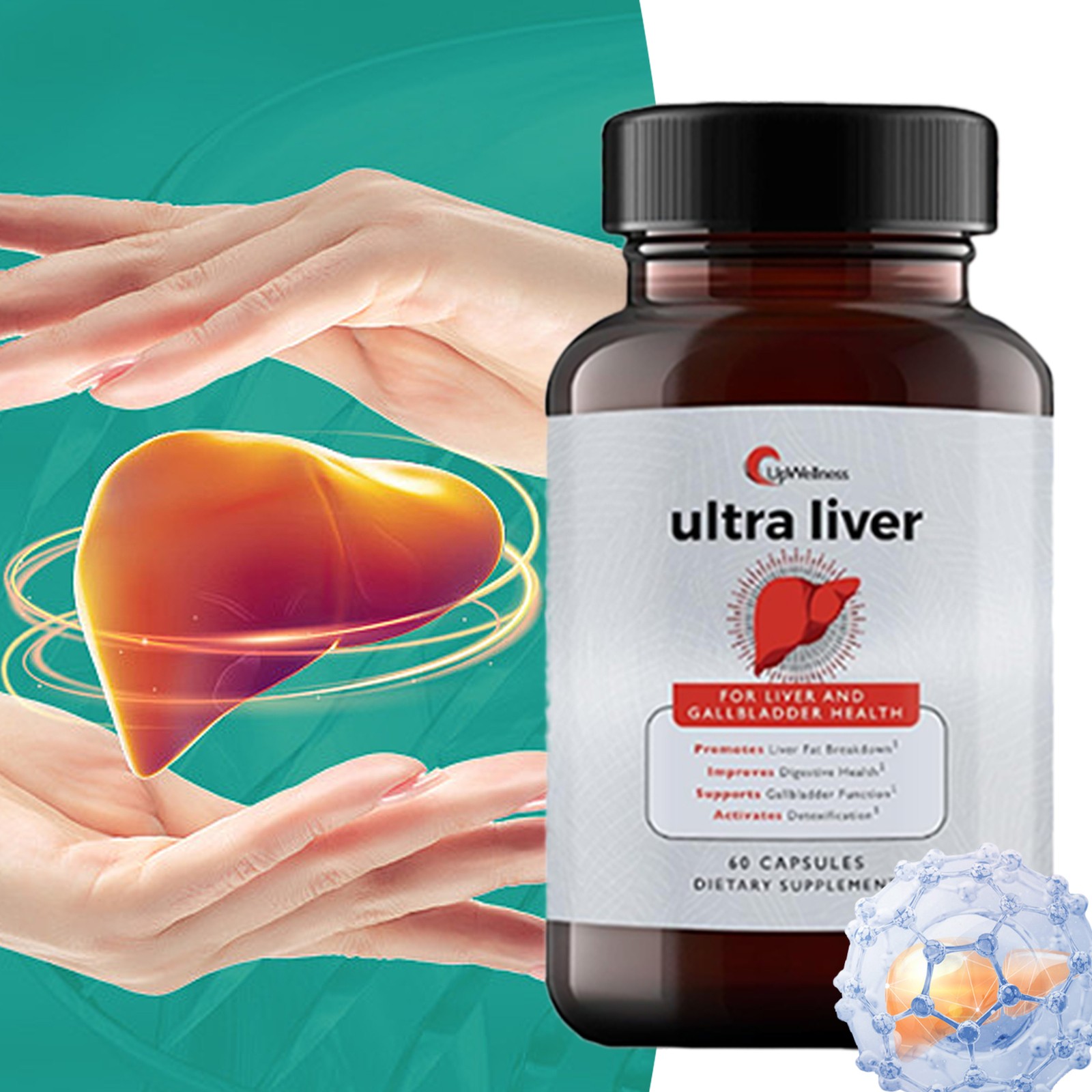 UpWellness Ultra Liver Supplement for Liver Health and Gallbladder Support