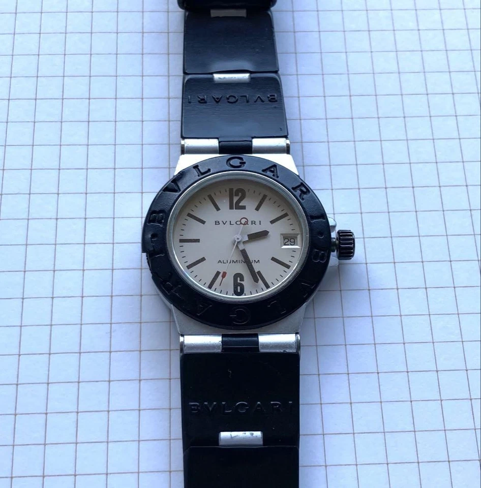 BVLGARI AL32TA Aluminum Watch Black Rubber Unisex Quartz Unisex Dial Analog - Image 2 of 4