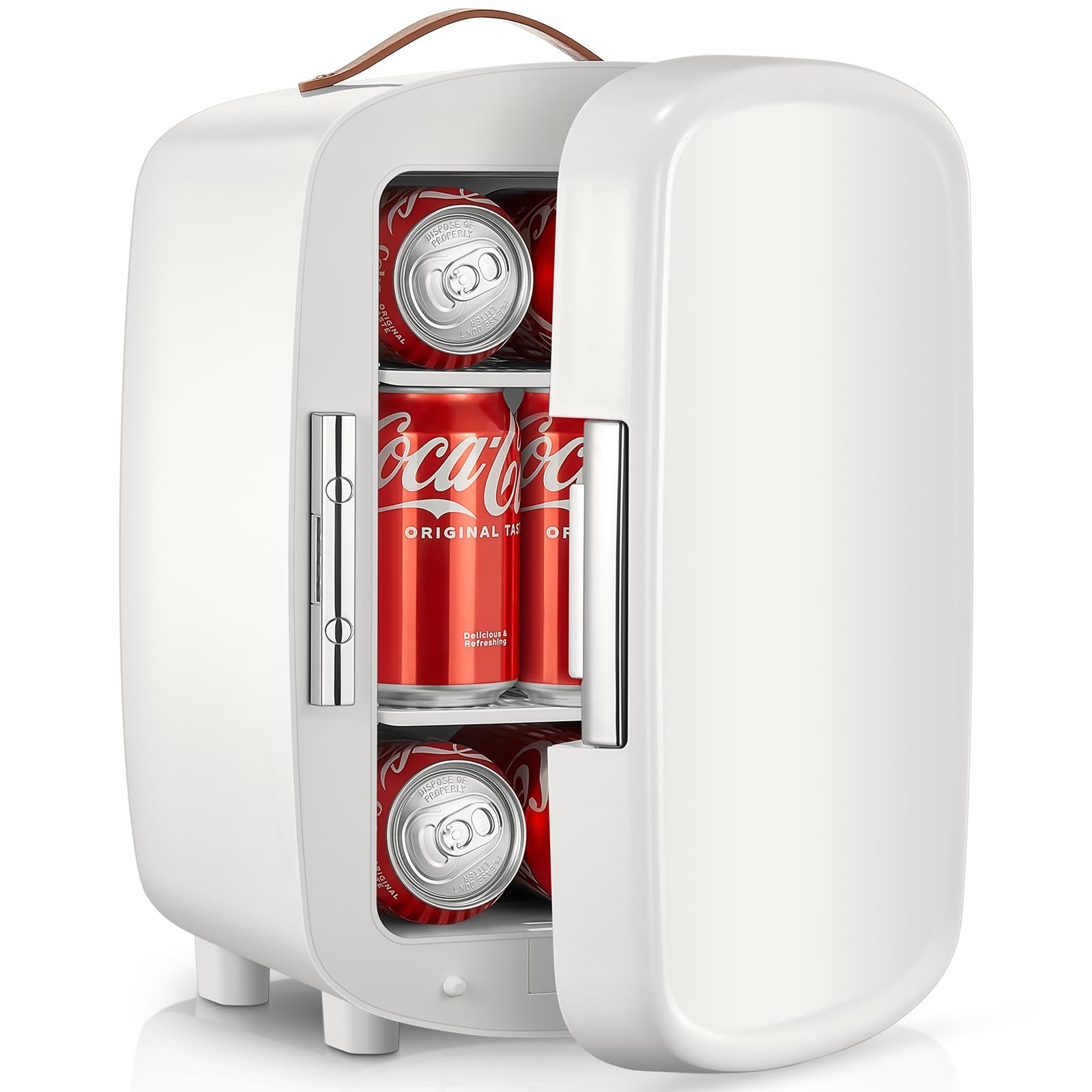 Mini frigo de chambre 10L portable pour 12 canettes avec câbles AC/DC