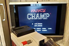 KARATE CHAMP FAMICOM (NES) Disk System/Game Disk and case set tested-a73-