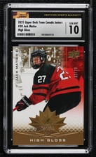 2021 Team Canada Juniors High Gloss 2/25 Jack Matier #38 CSG 10 Gem Mint 0h2x