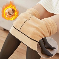 Woman Thermal Tights Sexy Translucent Fleece Leggings Pantyhose Slim Winter Warm