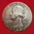 1945-S Washington Quarter * Gem BU++ (album toned) * 930