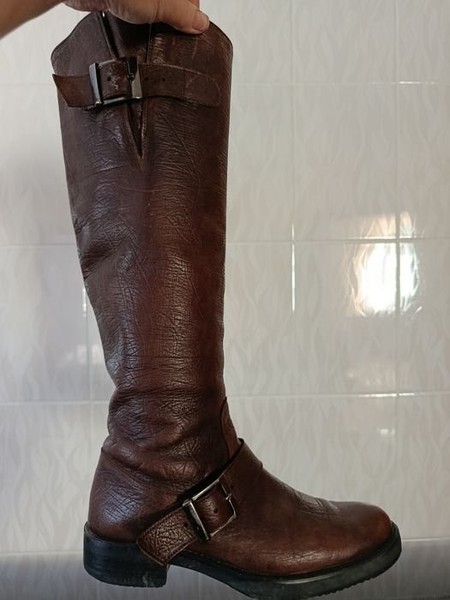 Women Studio Pollini Boots Brown Leather 36