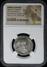 Seleucid Kingdom GREEK COINAGE AR Tetradrachm NGC F12