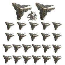 Pcs 1"x1" Antique Furniture Corner Protectors, Vintage Triangle Bronze 12