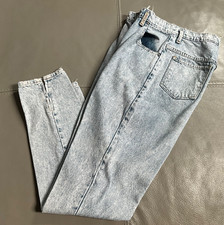 VINTAGE SASSON WOMEN S DENIM ACID WASH HIGH RISE TAPERED LEG SIZE 13/14 FAIR