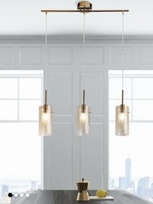 Brass 3 light bar  - Ceiling Breakfast bar Island NEW