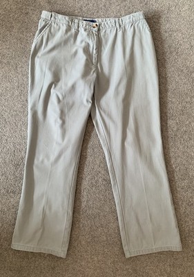 Cotton Traders Chino Hose Straight Hellgrün UK 14